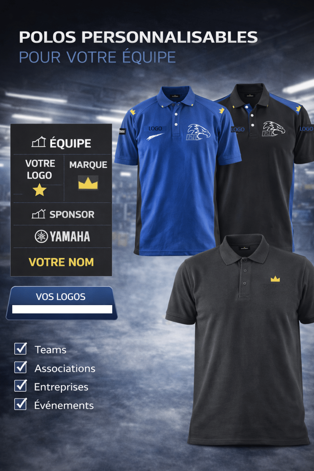 POLO PERSONNALISABLES ROYALCARBON