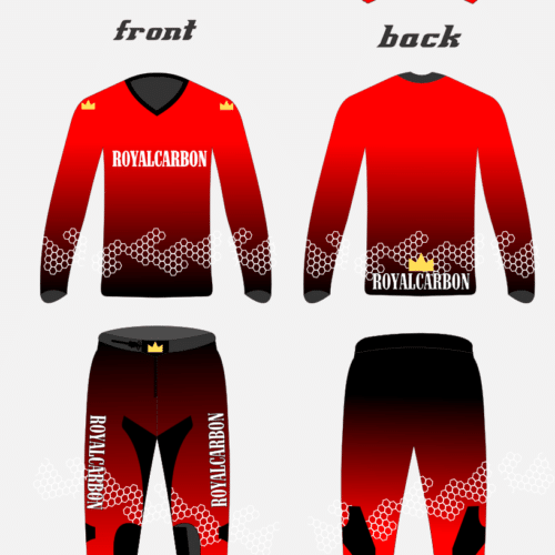 Motocross personnalisation personnalisé exemple rouge royalcarbon